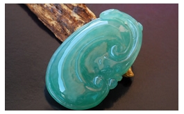 天然翡翠掛件--老坑冰種滿色藍綠均色水潤晶瑩萬事如意