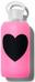 Bkr?Silicone+GlassBambiHeartWaterBottleInNeonPink