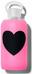 Bkr®Silicone+GlassBambiHeartWaterBottleInNeonPink