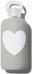 Bkr?Silicone+GlassLondonHeartWaterBottleInLightGrey