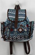 GeoBuckleStrapZipPocketBackpack