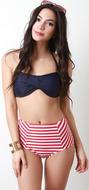 AmericanRetroHighWaistedBikiniSet