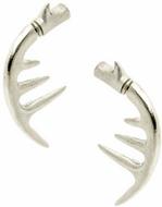 HouseOfHarlow1960AntlerBranchEarringsInSilver