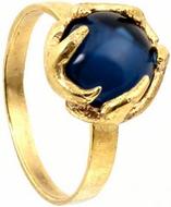 HouseOfHarlow1960AntlerButtonRingInYellowGold
