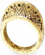 HouseOfHarlow1960EtchedRingInYellowGold