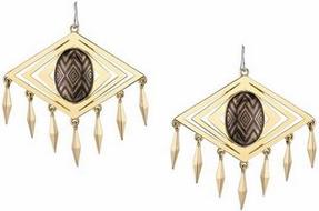 HouseOfHarlow1960SmokyDiamondTasselEarringsInSmokyGold