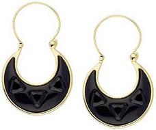 HouseOfHarlow1960BlackResinEarrings
