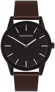 UNKNOWNMEN'STHEWRAPWATCH-BLACKDIAL/BROWN