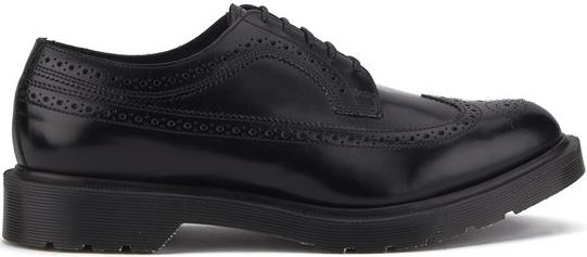DR. MARTENS MEN'S 'MADE IN ENGLAND' 3989 LEATHER BROGUES - BLACK BOANIL BRUSH