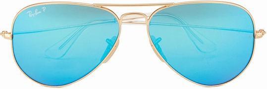 RAY-BANAVIATORLARGEMETALSUNGLASSES-MATTEGOLD/BLUEMIRRORPOLAR-58MM