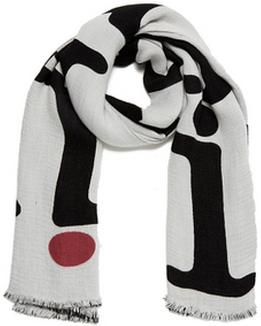 PAUL SMITH ACCESSORIES MEN'S INDEPENDENT MIND SCARF - OPTICAL WHITE