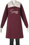 PostpartumFluffyLining2-WayCollarBreastfeedingDress