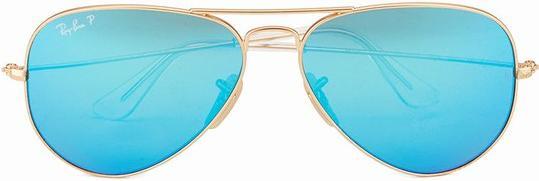 RAY-BANAVIATORLARGEMETALSUNGLASSES-MATTEGOLD/BLUEMIRRORPOLAR-58MM