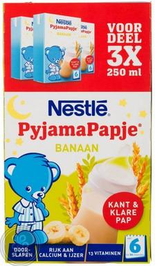 NestlePyjamapapjeBanaan3PakjesVan250Ml