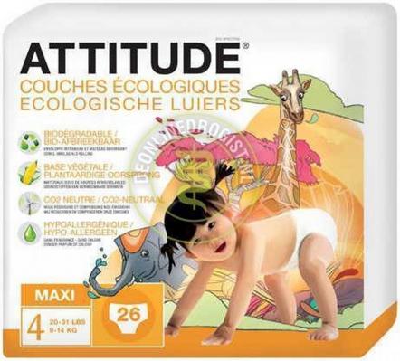 ATTITUDE
Attitude Ecologische Luiers Maat 4 (1 Pak van 26 stk)