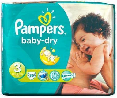 PAMPERS
Pampers Baby Dry Maat 3 (1 Pak van 36 stk)