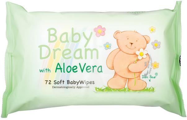 Baby Dream Aloe Wipes 72 Pack