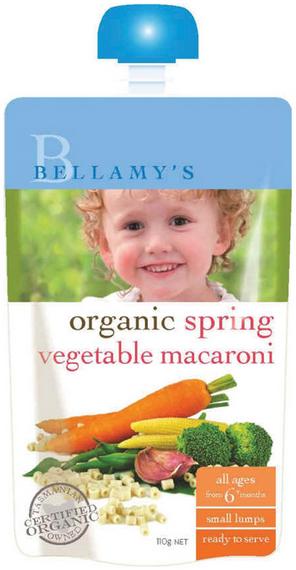 Bellamy's Organic Spring Vegetable Macaroni 110g
