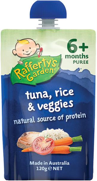 Raffertys Garden 6+ Months Tuna Rice & Vegetable Puree 120g