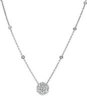 MORRIS&DAVIDDiamondAnd14KWhiteGoldFlowerPendantNecklace,2.5TCW