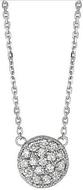 MORRIS&DAVID14KWhiteGoldDiamondCirclePendantNecklace,0.36TCW