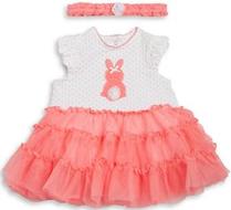 LITTLEMETulleBunnyDressAndHeadwrapSet
