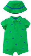 ITTLEMETwo-PieceWhale-PatternedCapAndPoloBodysuitSet