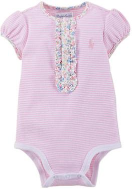 RALPHLAURENCHILDRENSWEARBabyGirlsStripedCottonBodysuit