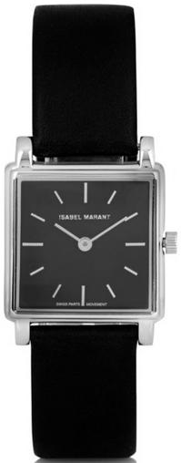 ISABEL MARANT Stainless steel and leather watch