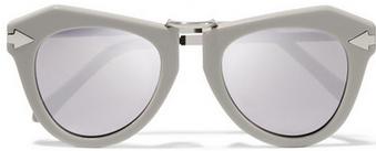 KARENWALKEROneOrbitRound-frameAcetateAndSilver-platedMirroredSunglasses