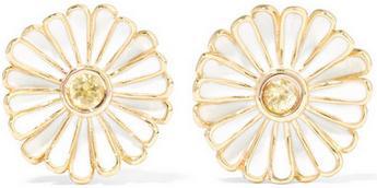 ALISONLOUDaisy14-karatGold,SapphireAndEnamelEarrings
