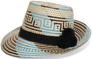 YOSUZIPompom-embellishedWovenStrawSunhat