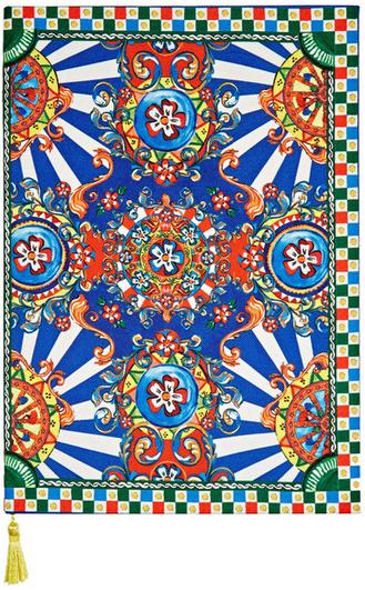 DOLCE & GABBANA Carretto printed twill notebook