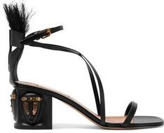 VALENTINOFeather-embellishedLeatherSandals