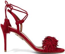 AQUAZZURAWildThingFringedSuedeSandals