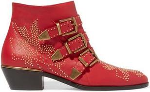 CHLOéSusannaStuddedTextured-leatherAnkleBoots