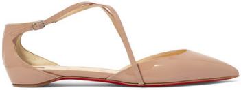 CHRISTIANLOUBOUTINCrosspigaPatent-leatherPoint-toeFlats