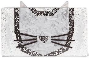 KARLLAGERFELDMinaudiereCatGlitteredAcrylicBoxClutch