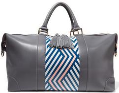 EDDIEHARROPTheVoyagerAppliquédTextured-leatherWeekendBag