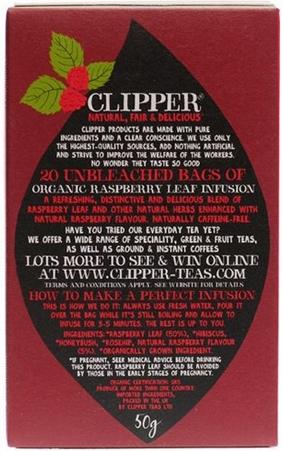ClipperOrganicRaspberryLeafTea20bag
