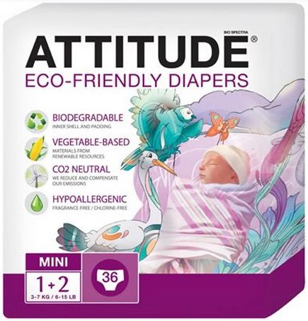 AttitudeEco-FriendlyDisposableNappies36Size1-23-7kg