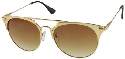 The Bennett Sunglasses in Gold & Brown