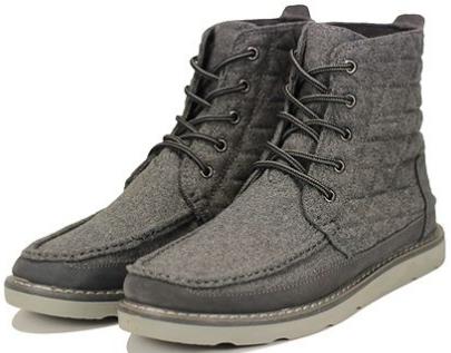Toms Shoes
Toms for Men: Searcher Boot Castlerock Grey Quilted Wool Suede