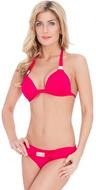 HalterNeckMetalBuckleBikini-Cerise