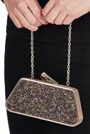 BeadsEmbellishedBoxClutch-Brown