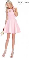 CutOutStructuredSkaterDress-Pink