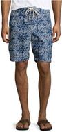 TailorVintageIkatStarfish-PrintSwimTrunks,Blue