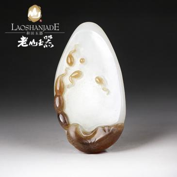陶連東作品和田玉掛件力爭上游有糖大師作品俏皮可愛