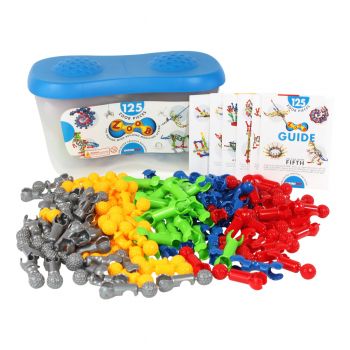大圣玩具ZOOB骨架结构棒125PCS儿童玩具桶装拼装积木