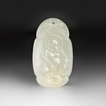 新疆天然和田黃玉牌佛專柜正品全國包郵